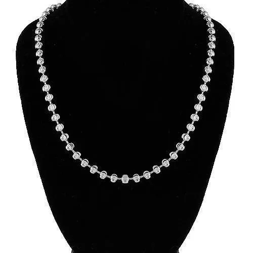 10k White Gold Ball Bead Chain 3 mm