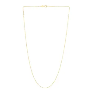 14K Gold 0.9mm Diamond Cut Bead Chain