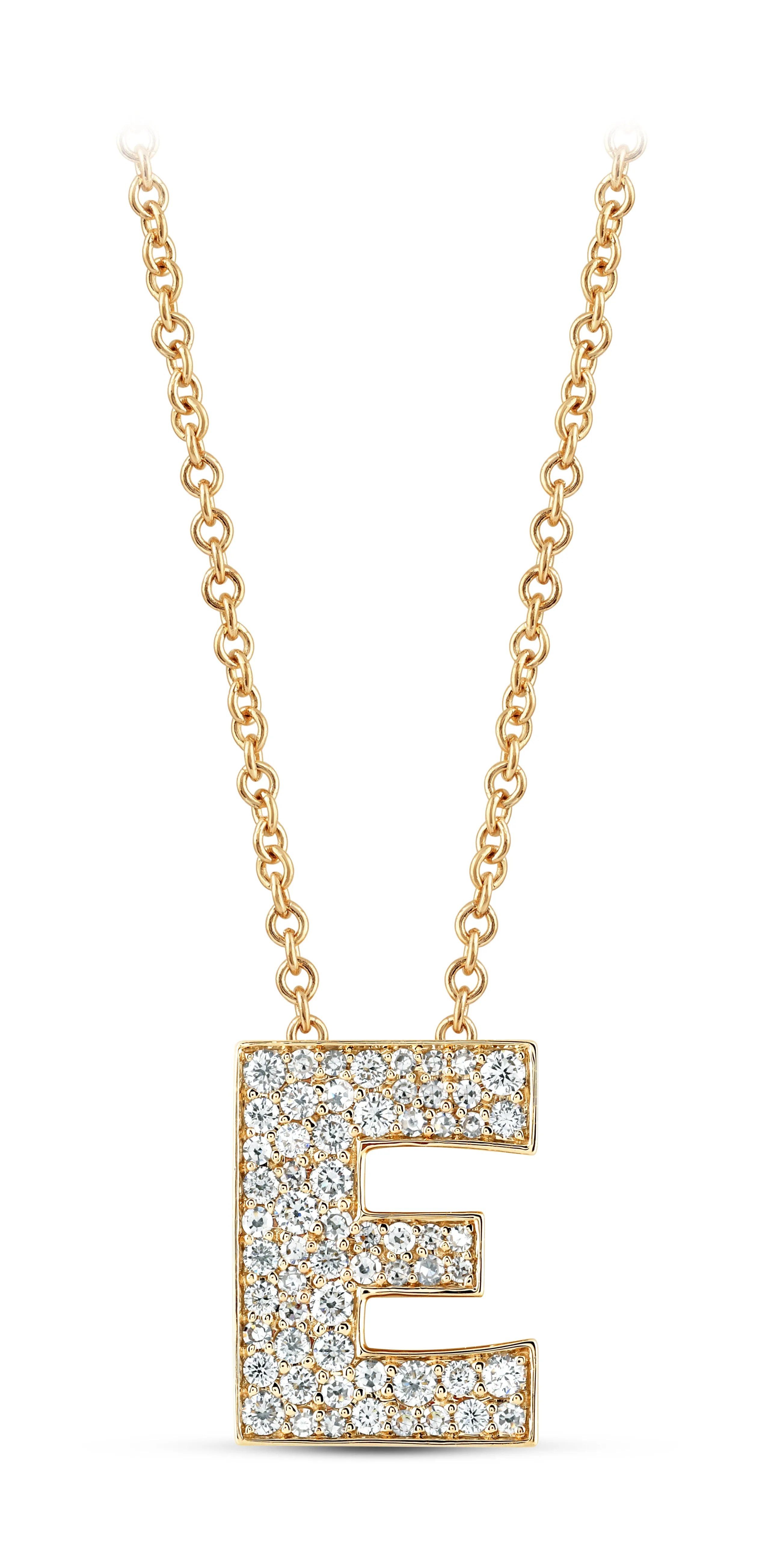 14K Gold Lab Grown Diamond Initial Necklace
