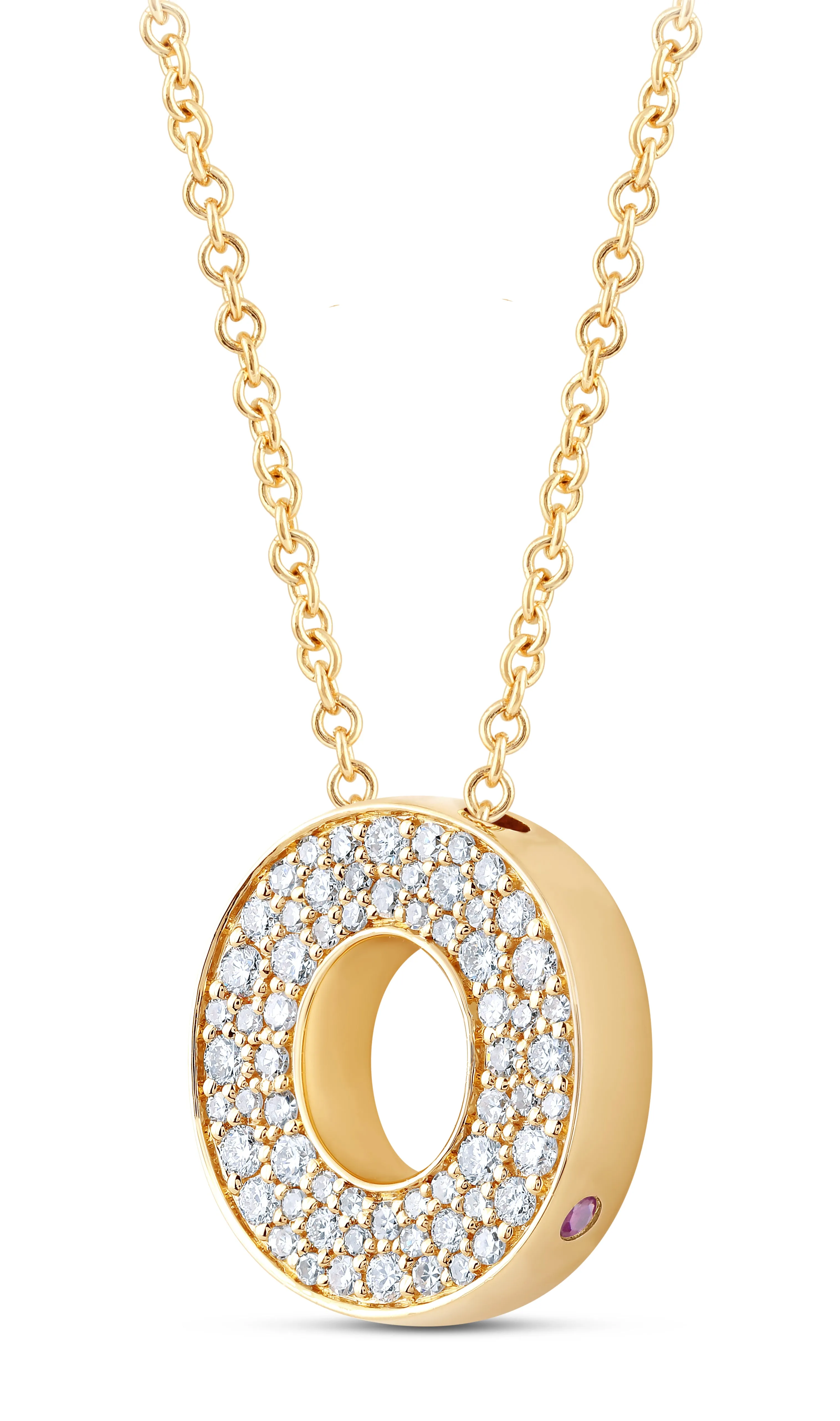14K Gold Lab Grown Diamond Initial Necklace