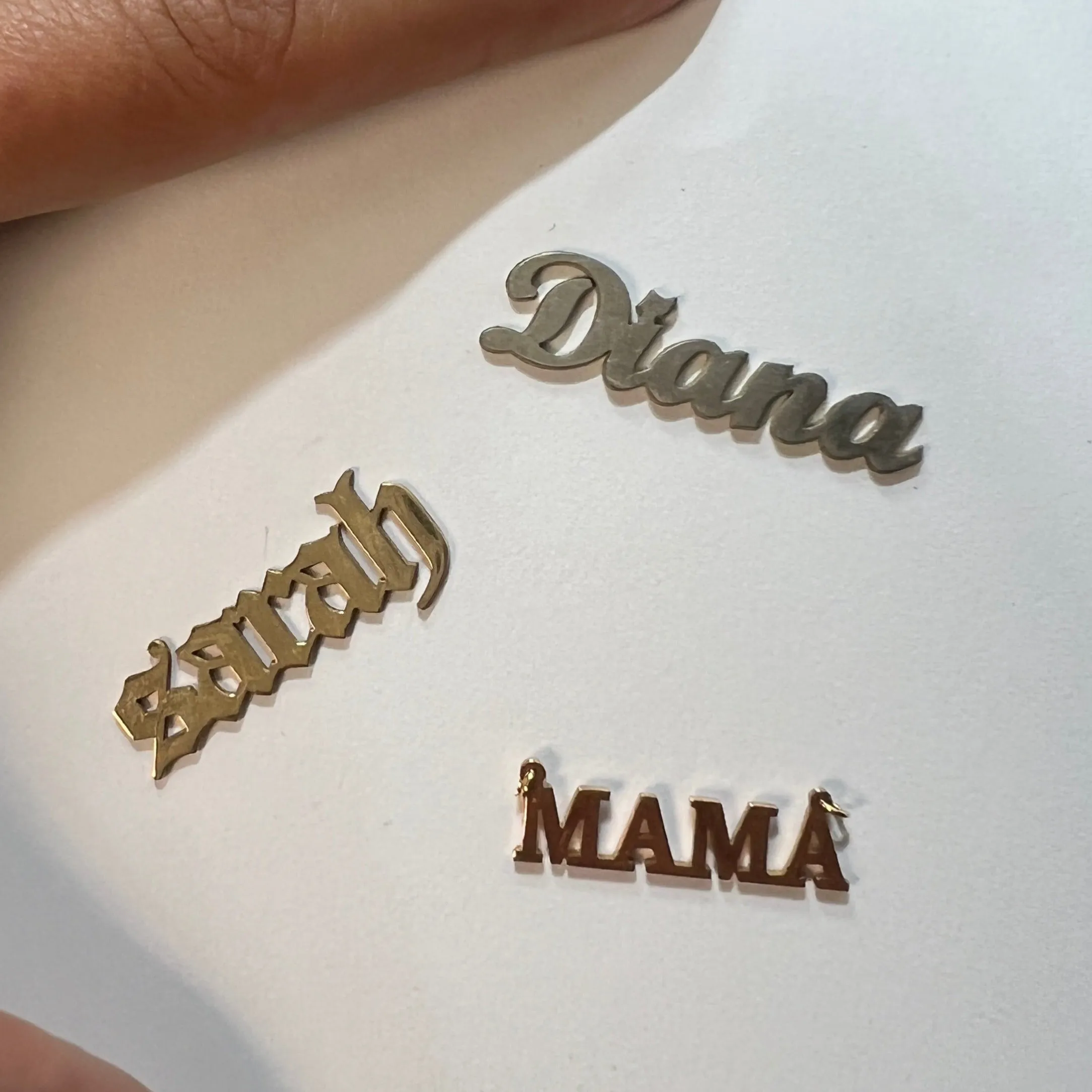 14k Solid Gold Custom Nameplate Necklace