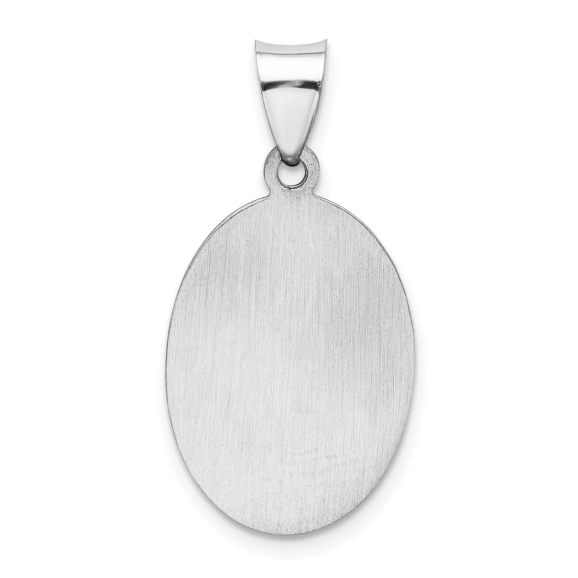 14k White Gold Saint Christopher Medal Pendant
