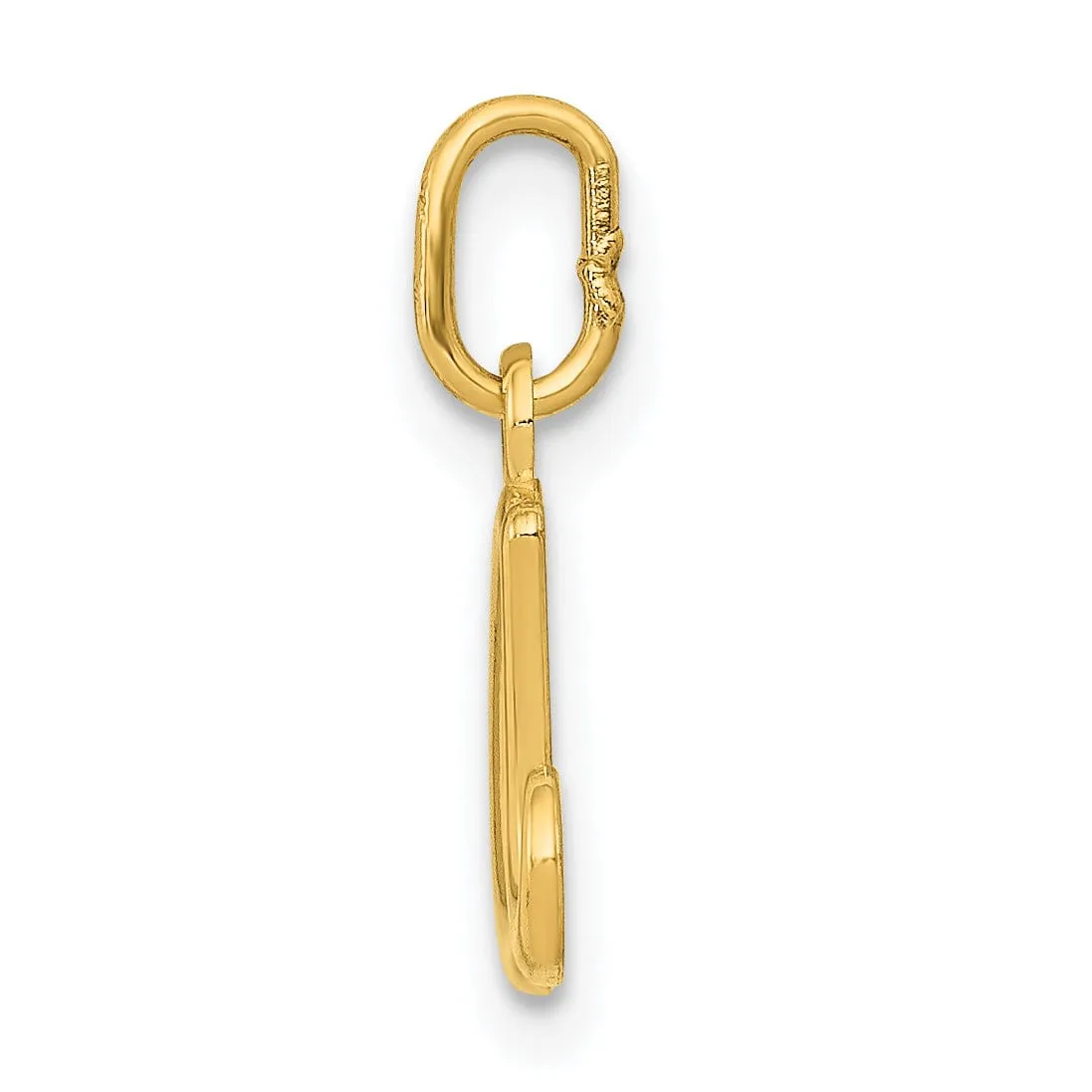 14K Yellow Gold Lower Case Script Letter A Initial Pendant