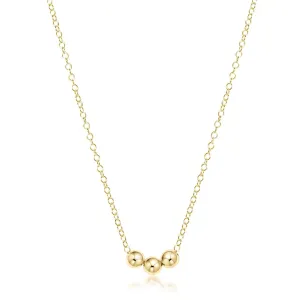 16" Joy Bead- Necklace Gold