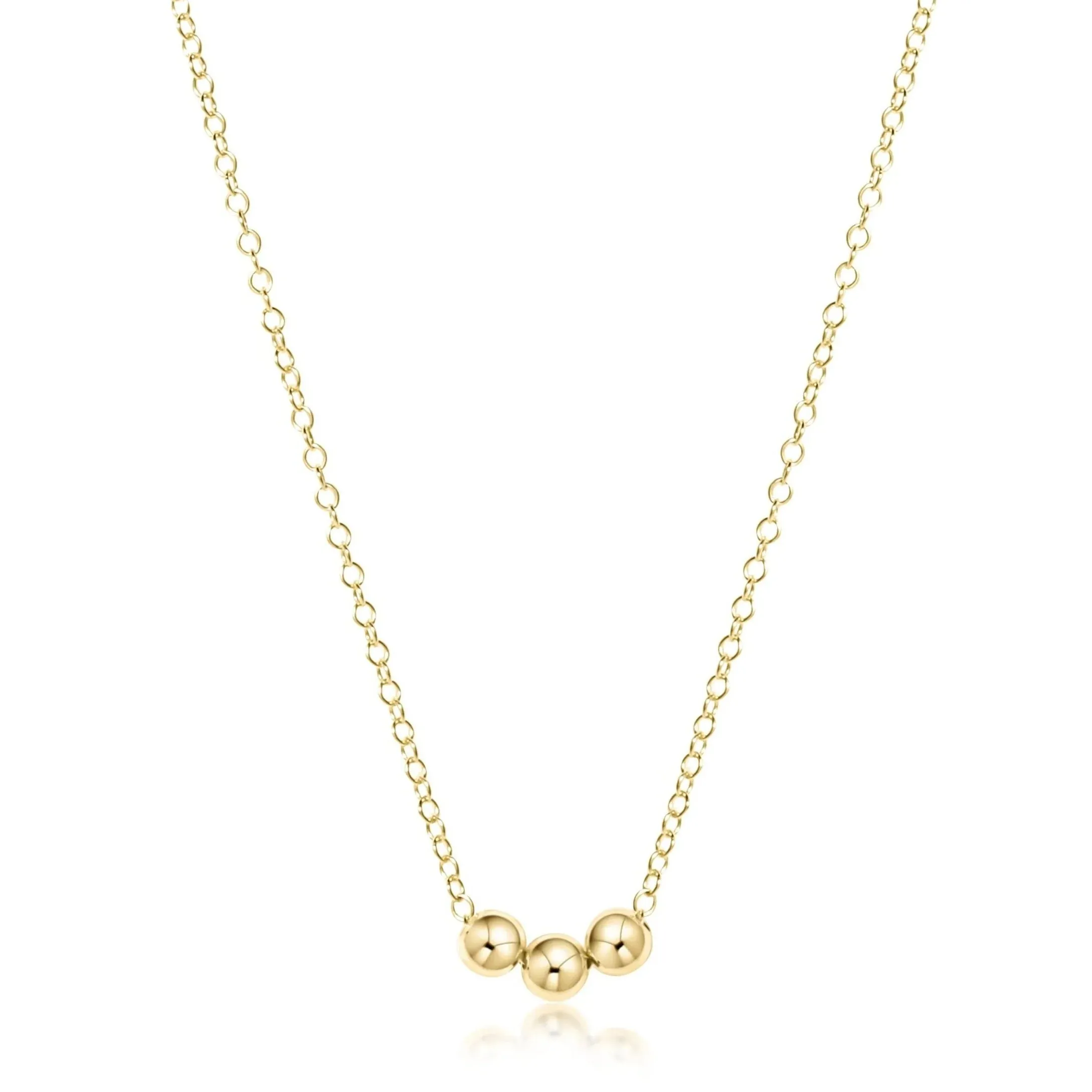 16" Joy Bead- Necklace Gold