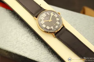 1940's Vintage Breitling California Dial Rose Gold Seconds Military Watch