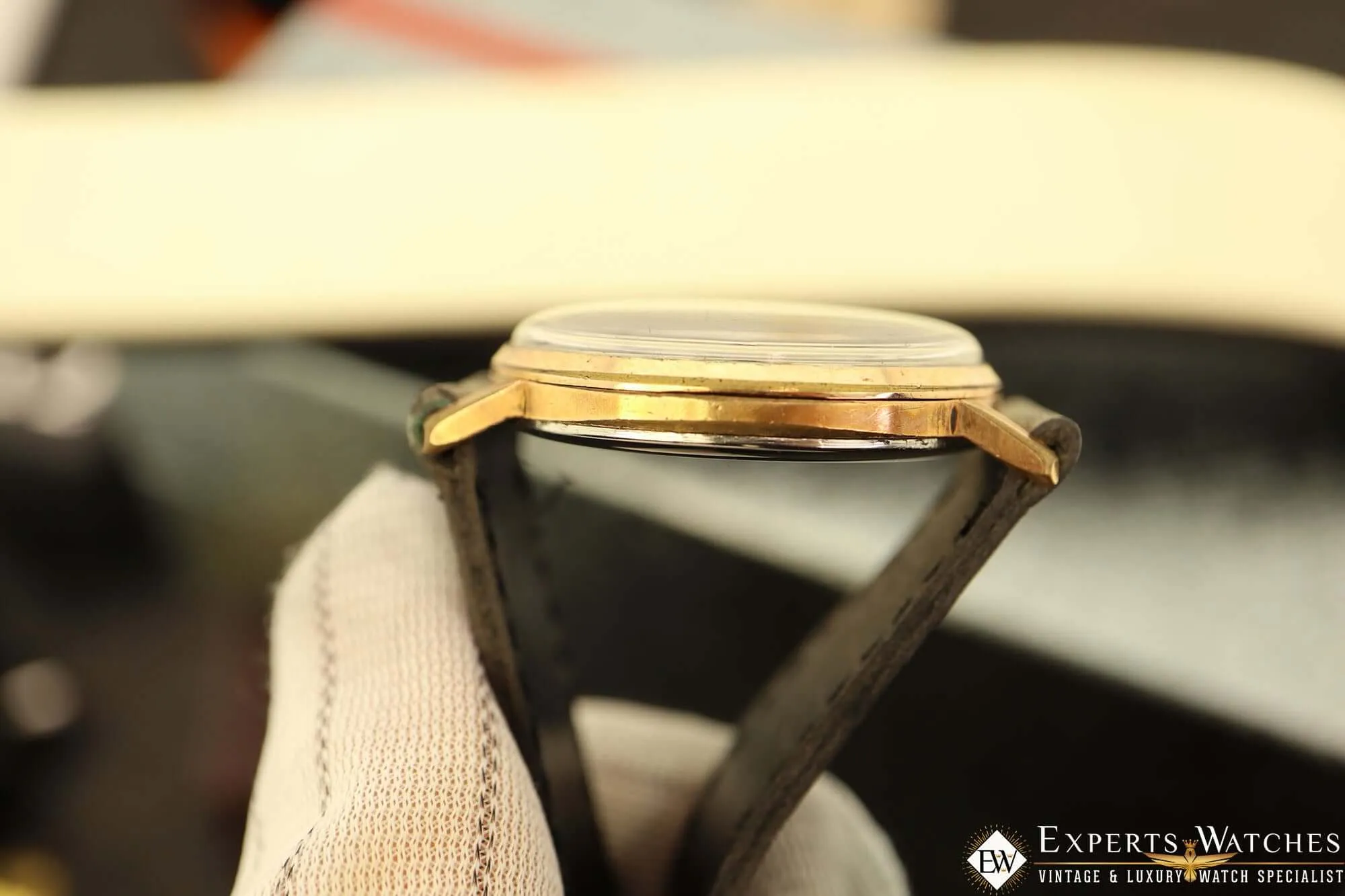 1940's Vintage Breitling California Dial Rose Gold Seconds Military Watch