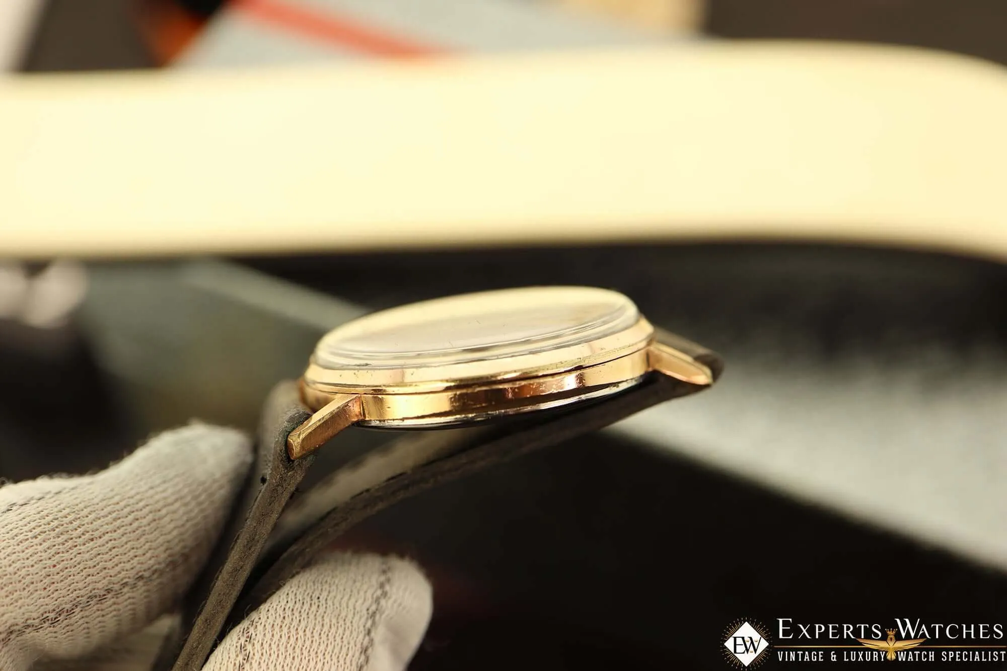 1940's Vintage Breitling California Dial Rose Gold Seconds Military Watch