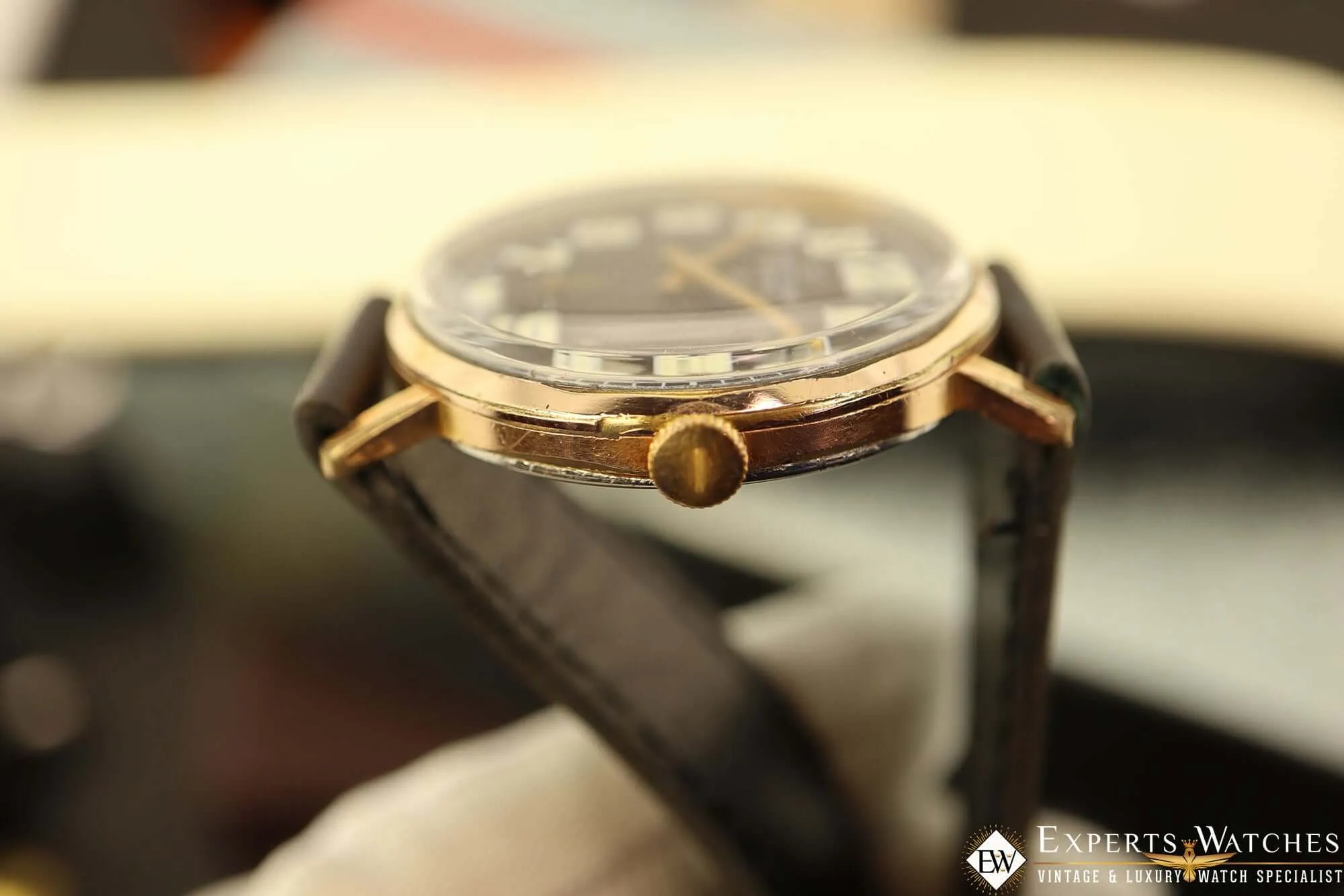 1940's Vintage Breitling California Dial Rose Gold Seconds Military Watch