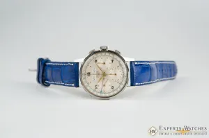 1940's Vintage Heuer 2543 Chronograph Valjoux 72C Triple Date Day Pre-Carrera