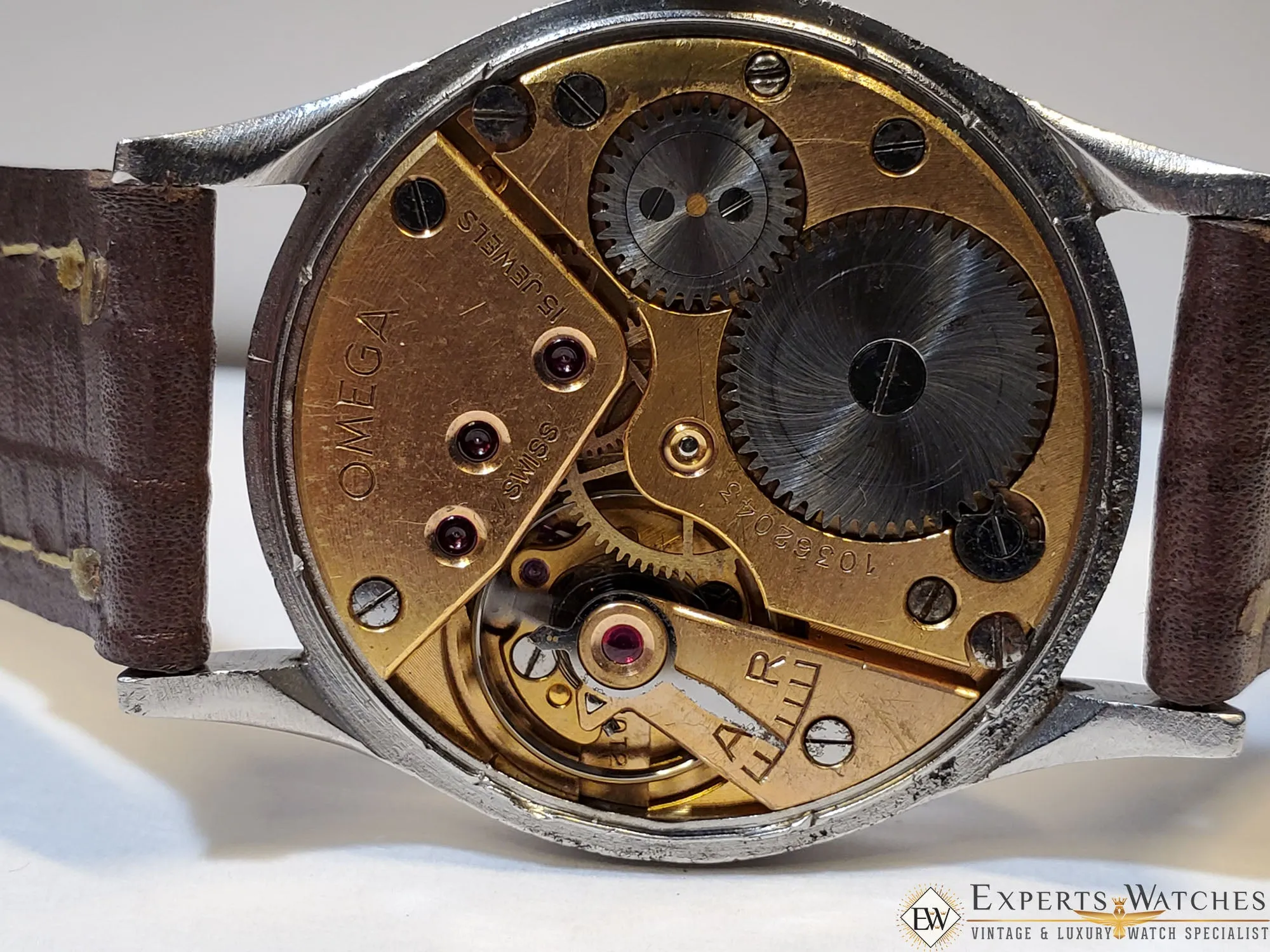 1940's Vintage Omega 2319 /2 Cal 30T2 Manual Movement Engraving 1946 Military