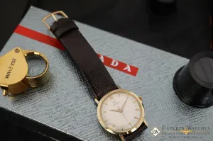 1958 Vintage OMEGA S-6586 Solid D&A 14K Gold Cal 520 Watch Serviced Certified PO