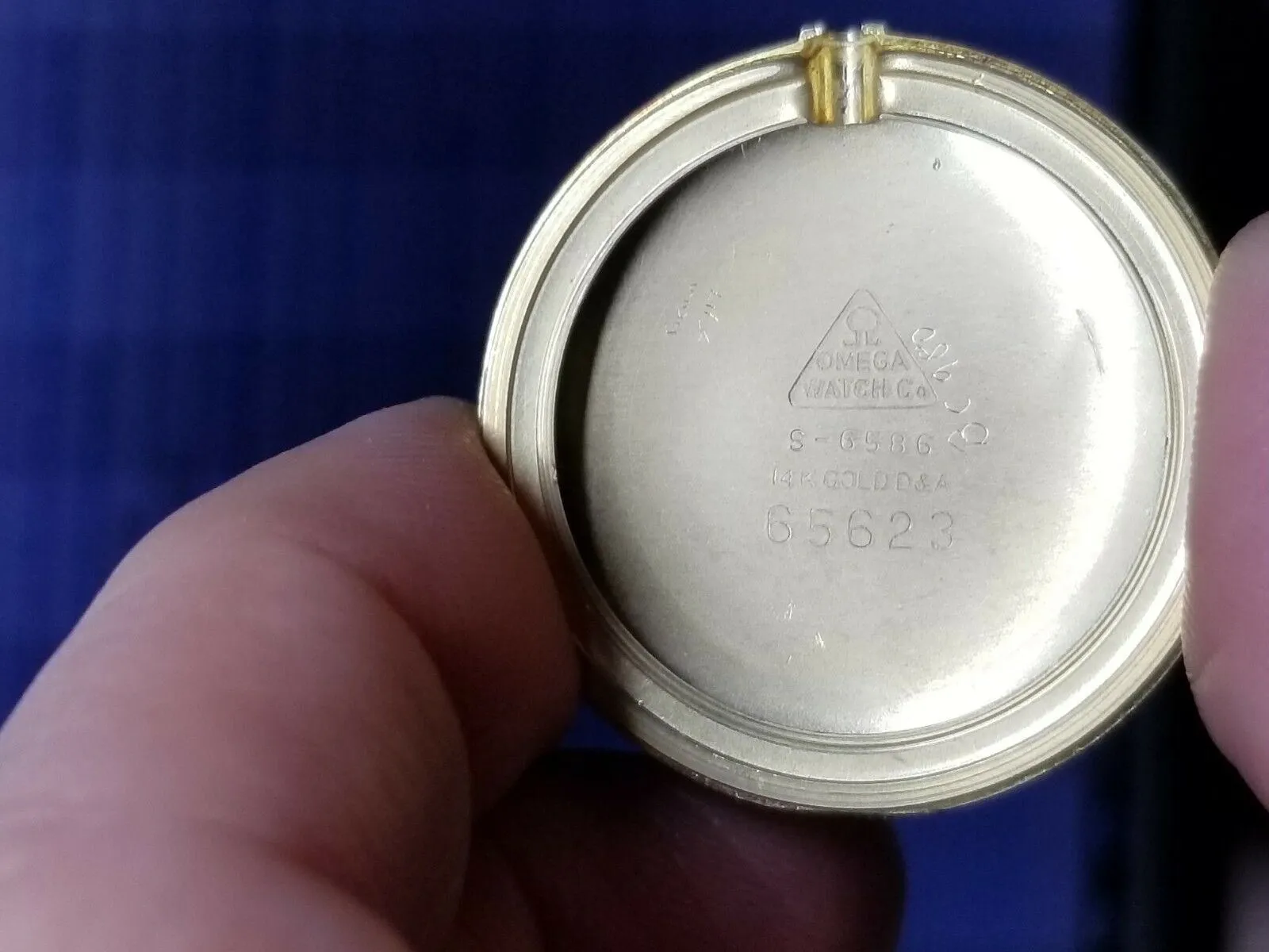 1958 Vintage OMEGA S-6586 Solid D&A 14K Gold Cal 520 Watch Serviced Certified PO