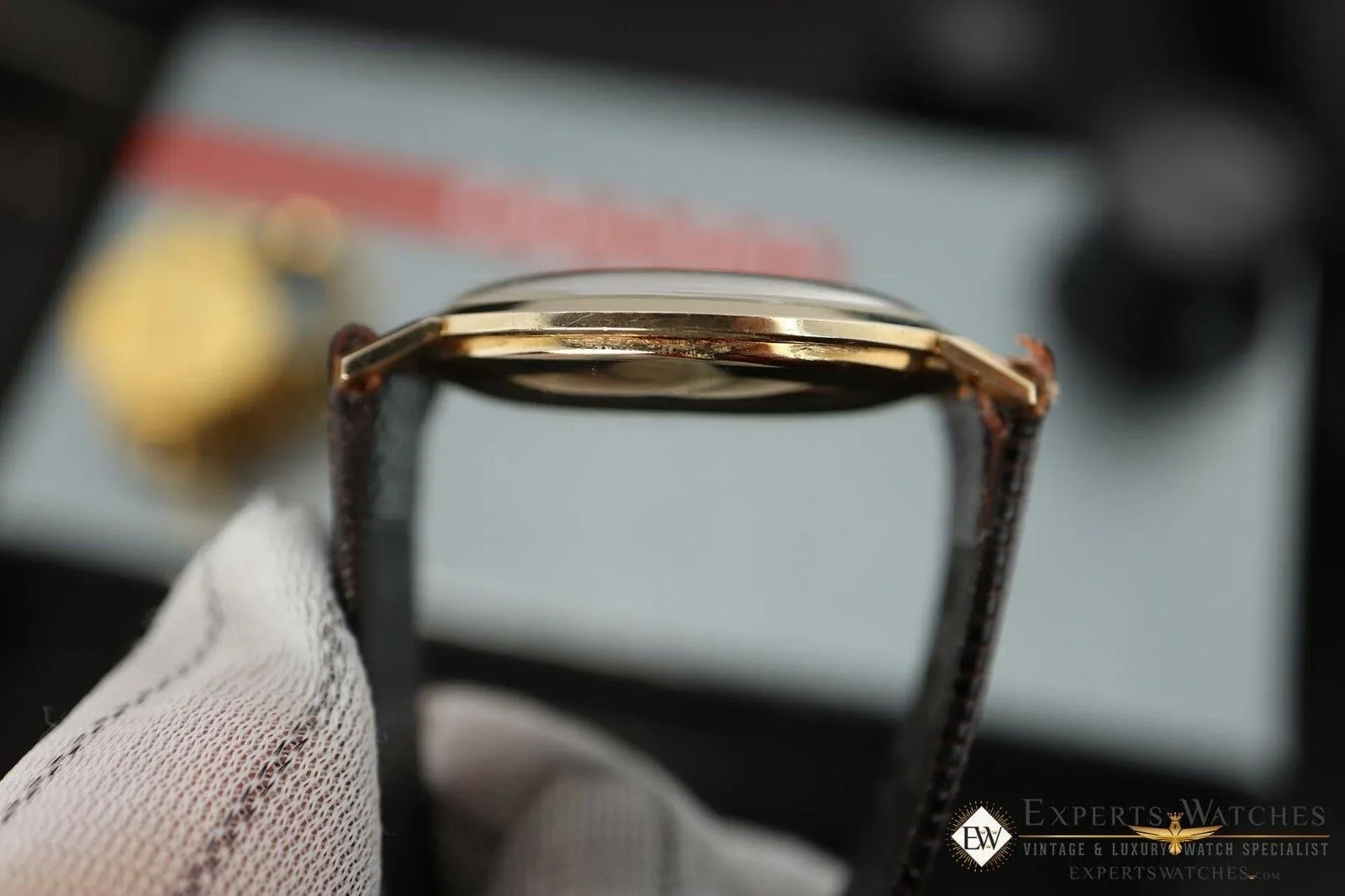 1958 Vintage OMEGA S-6586 Solid D&A 14K Gold Cal 520 Watch Serviced Certified PO
