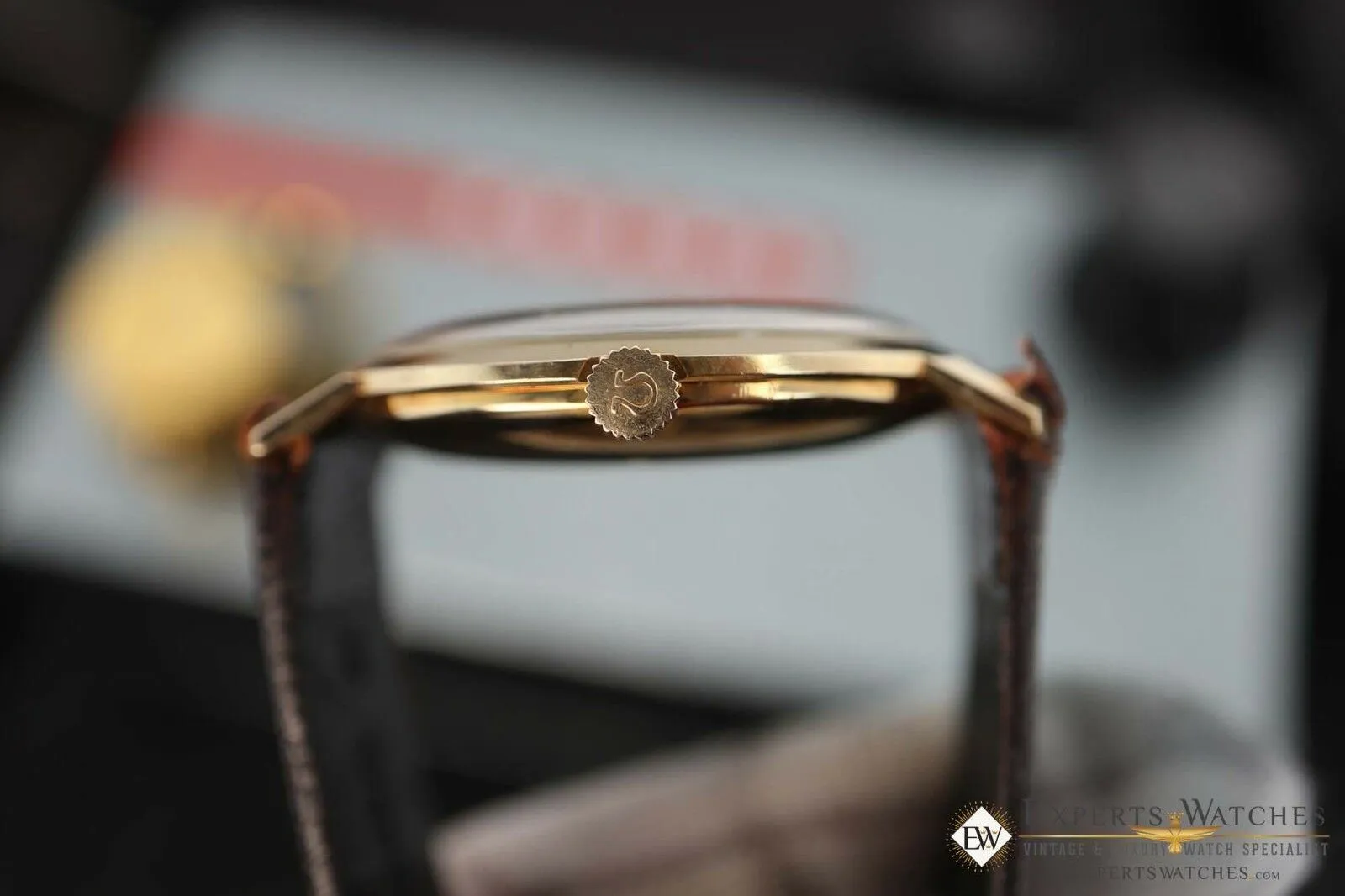 1958 Vintage OMEGA S-6586 Solid D&A 14K Gold Cal 520 Watch Serviced Certified PO