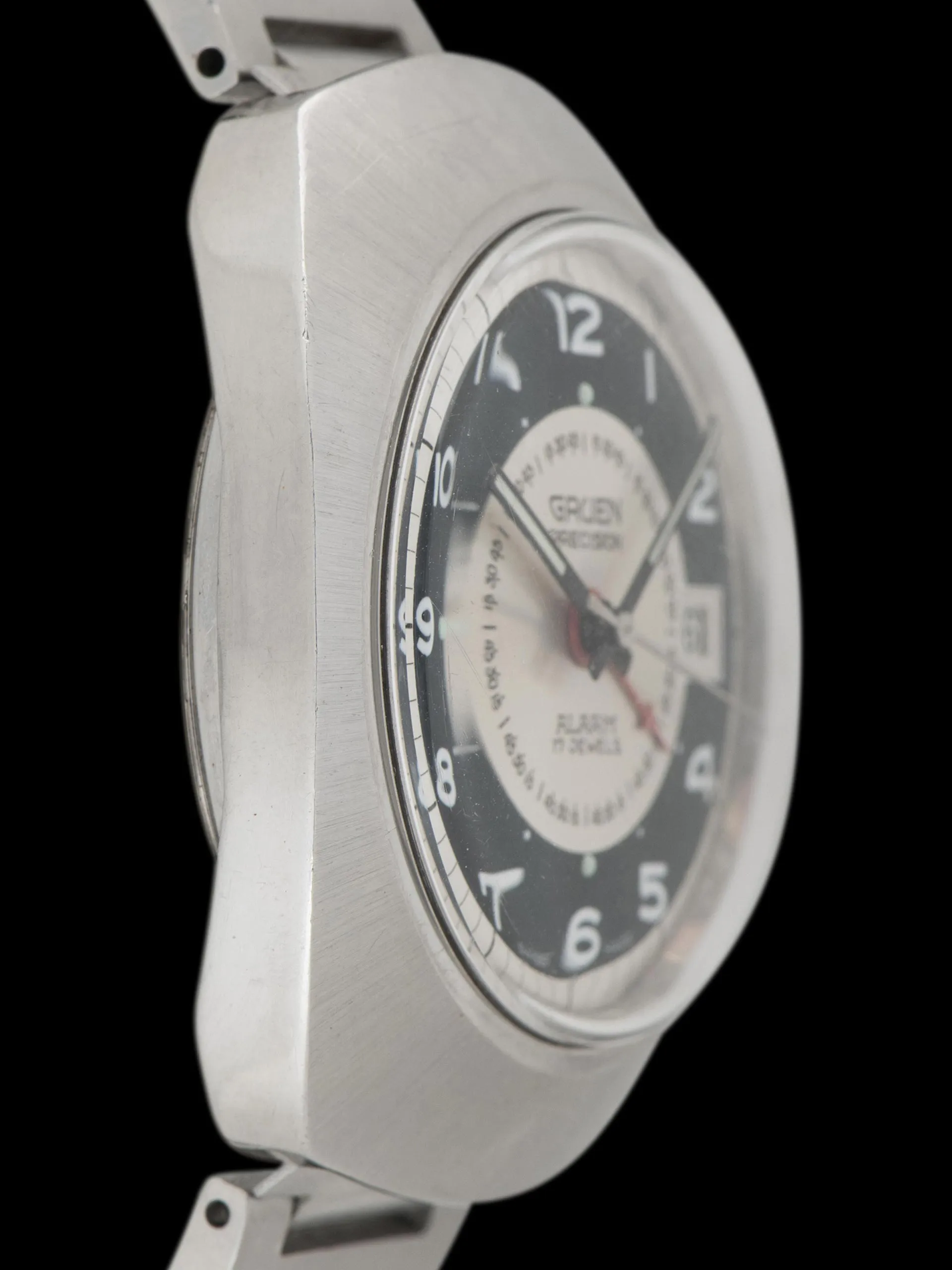 1960s Gruen Precision Alarm "Tuxedo Dial"