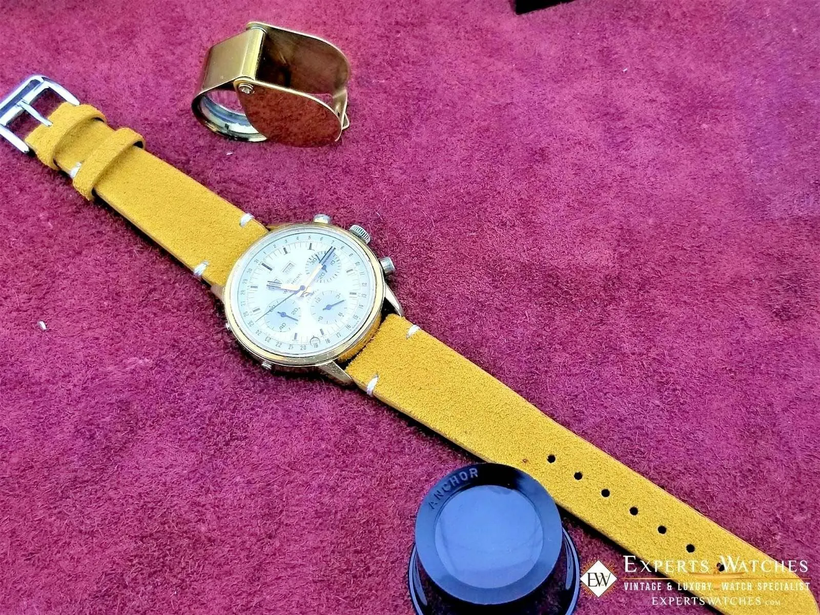 1974 Serviced Vintage Wakmann Triple Calendar Date Chronograph Valjoux 730 72c