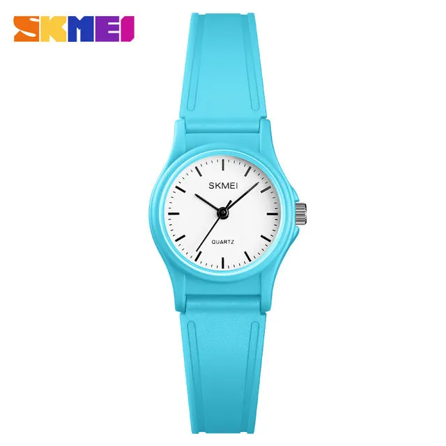 2019 SKMEI New Kids Watches Plastic Case Boys Girls Children Watch Outdoor Sports Waterproof PU Starp Quartz Wristwatches Reloj