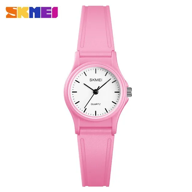 2019 SKMEI New Kids Watches Plastic Case Boys Girls Children Watch Outdoor Sports Waterproof PU Starp Quartz Wristwatches Reloj