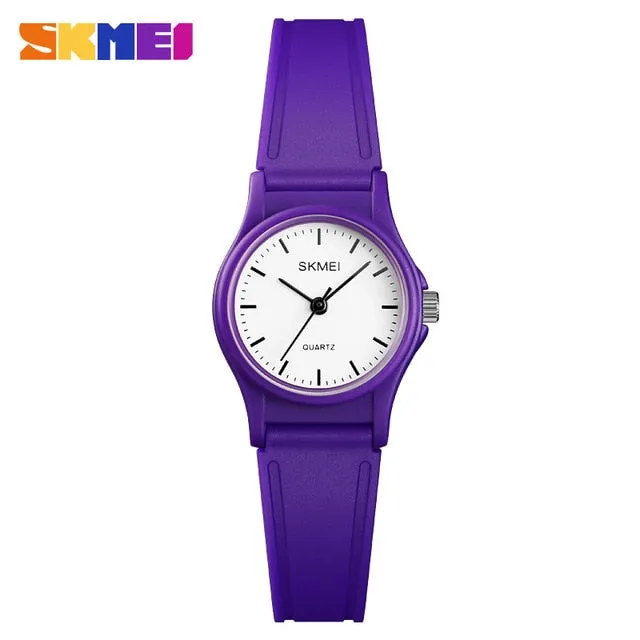 2019 SKMEI New Kids Watches Plastic Case Boys Girls Children Watch Outdoor Sports Waterproof PU Starp Quartz Wristwatches Reloj