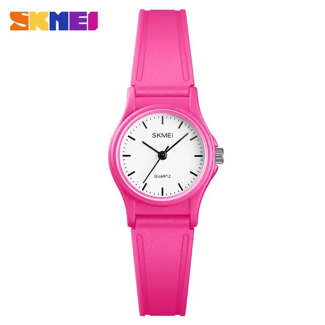 2019 SKMEI New Kids Watches Plastic Case Boys Girls Children Watch Outdoor Sports Waterproof PU Starp Quartz Wristwatches Reloj