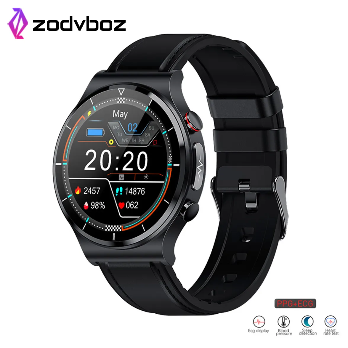 2022 New Smart watch Men AMOLED HD Full Touch Screen Fitness Tracker Smart Watch Men ECG PPG Heart Rate Monitor Blood Pressure
