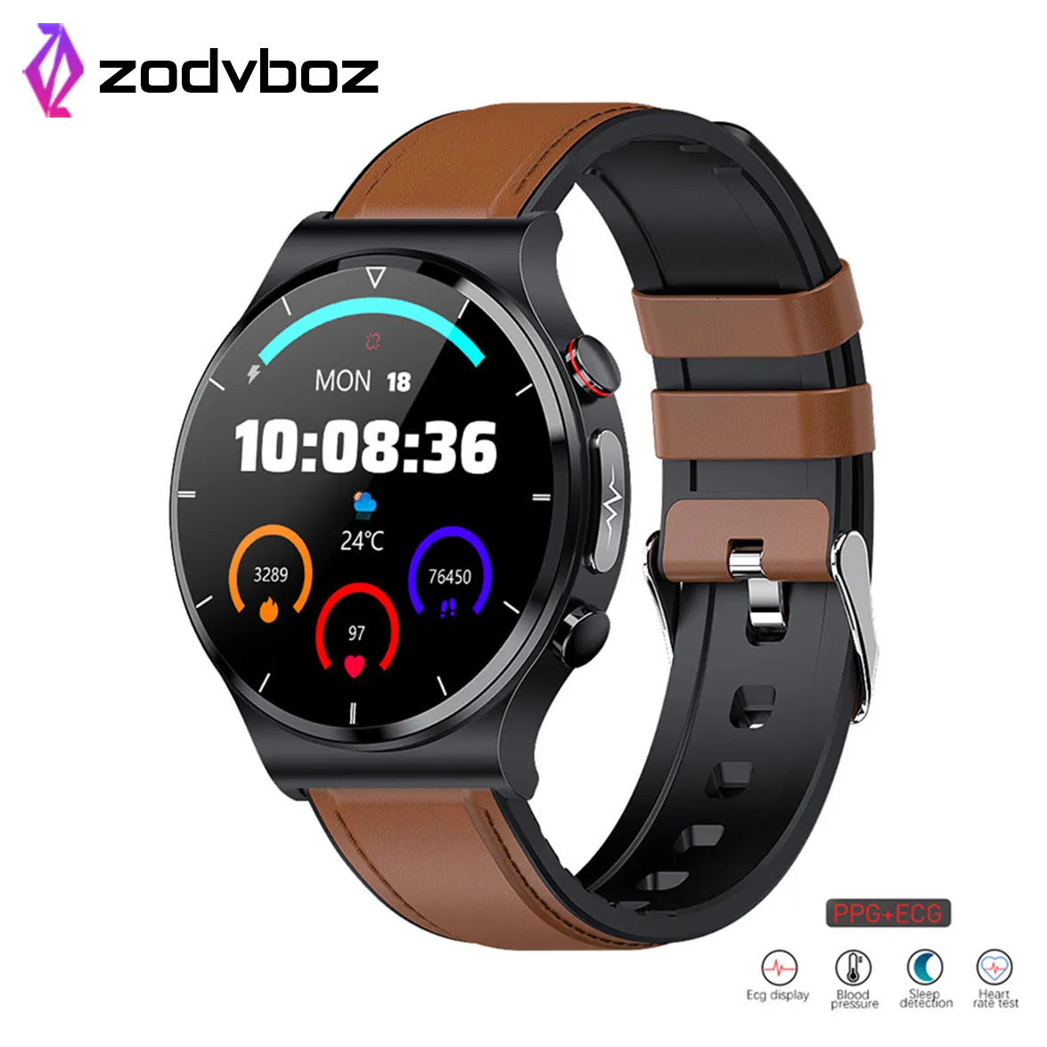 2022 New Smart watch Men AMOLED HD Full Touch Screen Fitness Tracker Smart Watch Men ECG PPG Heart Rate Monitor Blood Pressure