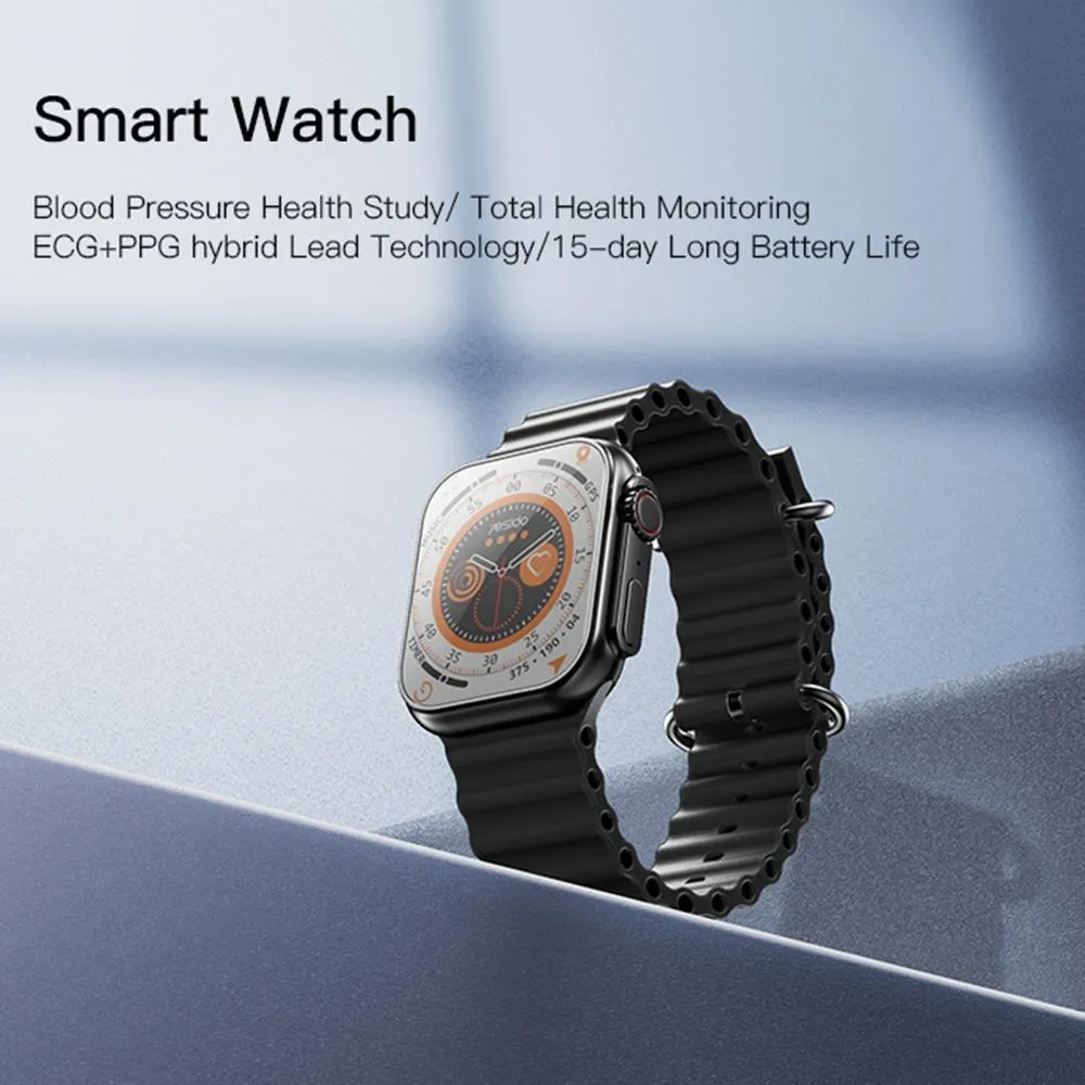 2.03 Inch Ip67 Waterproof Smart Watch Support Heart Rate / Blood Oxygen Monitoring Black