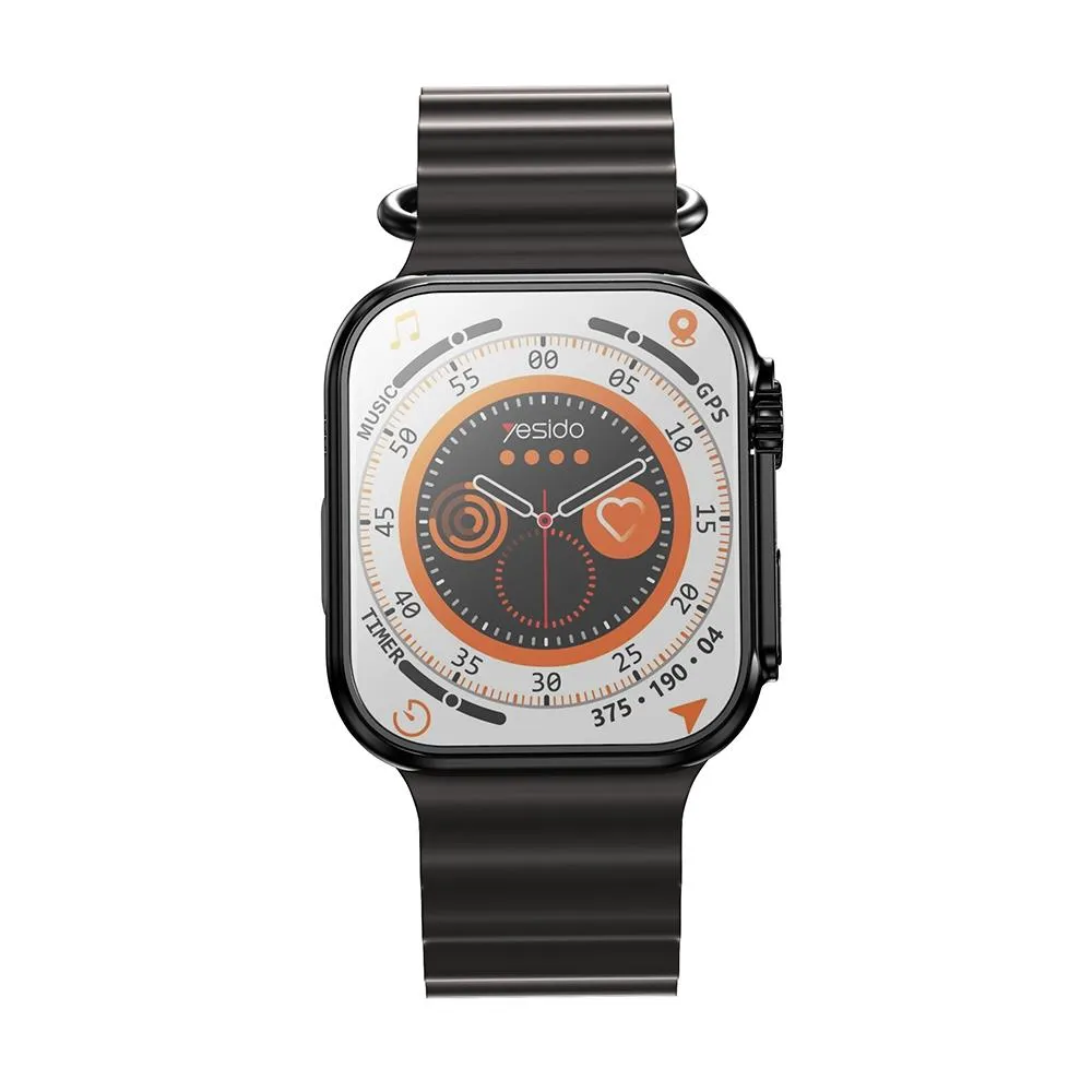2.03 Inch Ip67 Waterproof Smart Watch Support Heart Rate / Blood Oxygen Monitoring Black