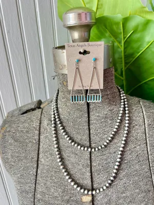 22" Sterling Silver Navajo Pearls Necklace