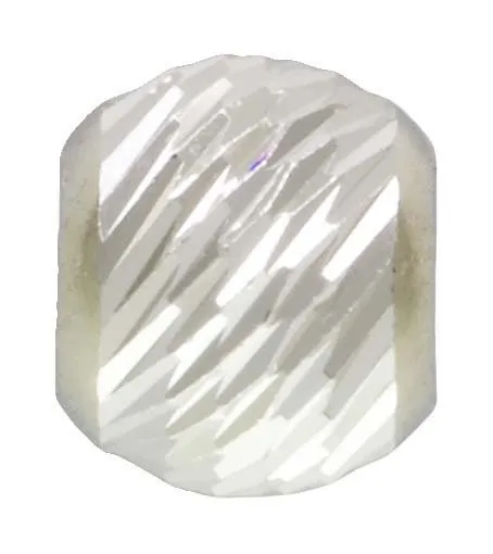 2.5mm Multi-Cut Bead 1.2mm Hole, Sterling Silver. Made in USA. #5004625D25
