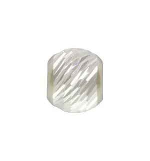 2.5mm Multi-Cut Bead 1.2mm Hole, Sterling Silver. Made in USA. #5004625D25
