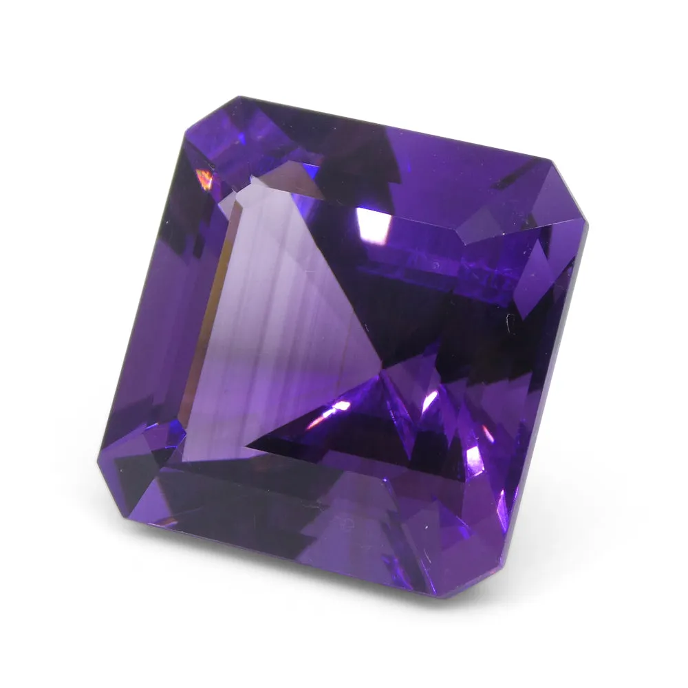 28.09ct Square Purple Amethyst from Uruguay