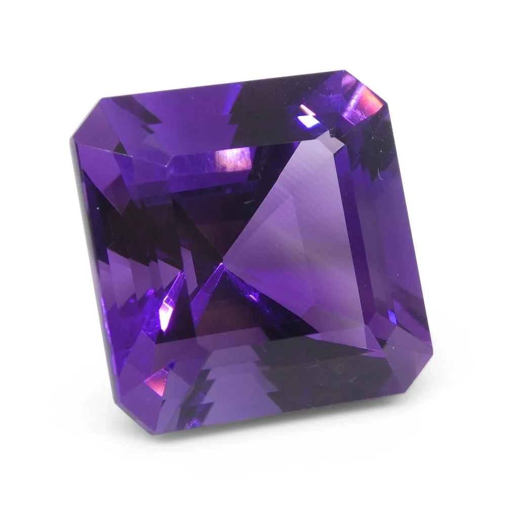 28.09ct Square Purple Amethyst from Uruguay