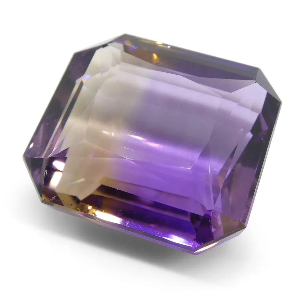 29.65 ct Emerald Cut Ametrine, 100% Natural Very Rare Single Source Gem from Bolivia
