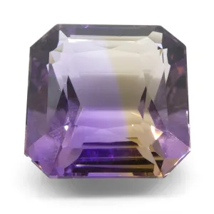 29.92 ct Square Ametrine, 100% Natural Very Rare Single Source Gem from Bolivia