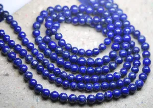 3 Strand 13 Inch Long Strand-Super-Aaa Quality,Lapis Lazuli Smooth Polished Round Rondells, 6-6.5mm Size