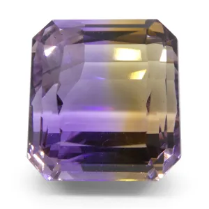 31.87 ct Square Ametrine, 100% Natural Very Rare Single Source Gem from Bolivia