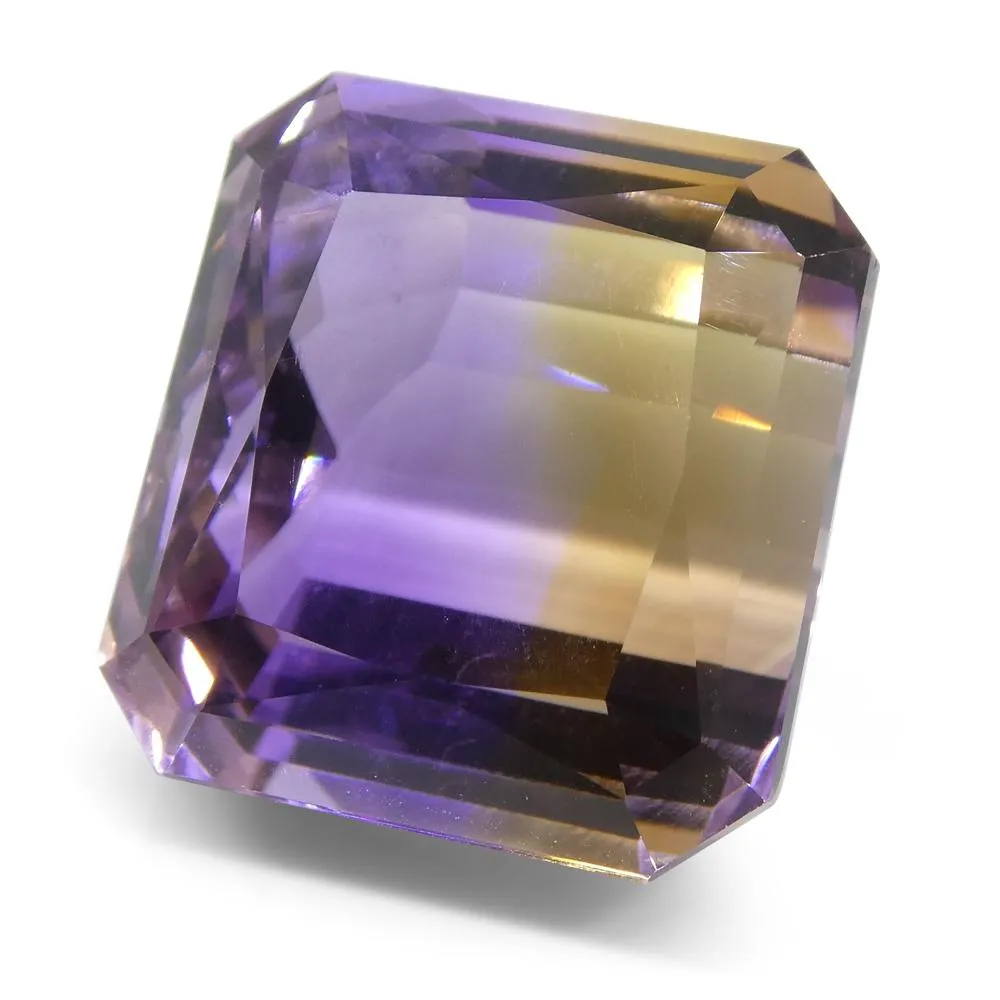 31.87 ct Square Ametrine, 100% Natural Very Rare Single Source Gem from Bolivia