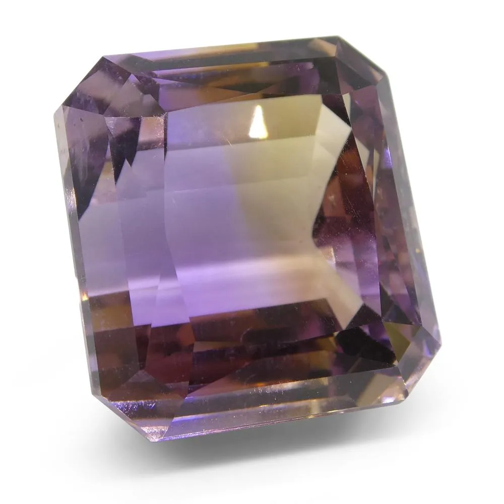 31.87 ct Square Ametrine, 100% Natural Very Rare Single Source Gem from Bolivia
