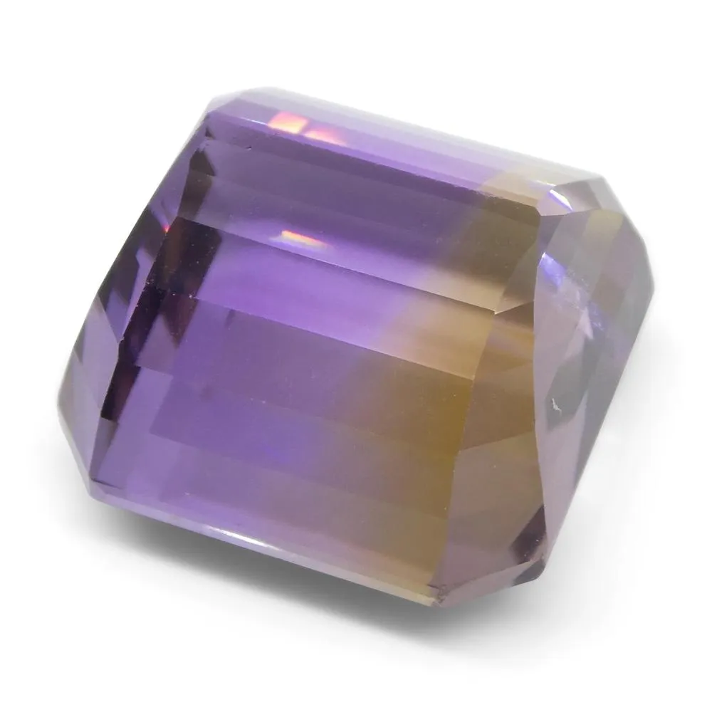 33.59 ct Square Ametrine, 100% Natural Very Rare Single Source Gem from Bolivia