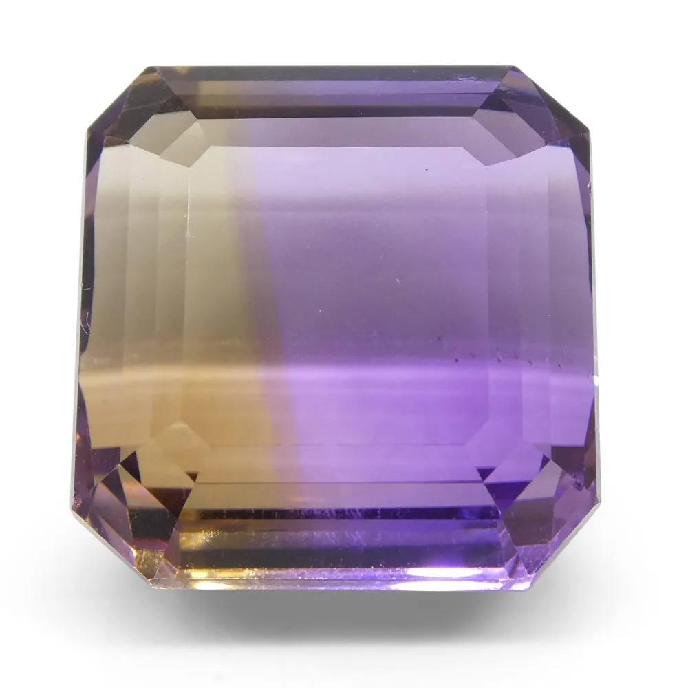 33.59 ct Square Ametrine, 100% Natural Very Rare Single Source Gem from Bolivia