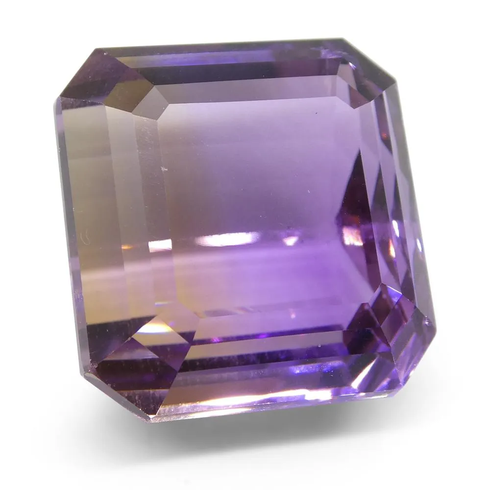 33.59 ct Square Ametrine, 100% Natural Very Rare Single Source Gem from Bolivia
