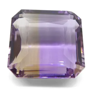 39.25 ct Square Ametrine, 100% Natural Very Rare Single Source Gem from Bolivia