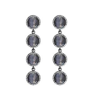 4-Stone Drop Earrings