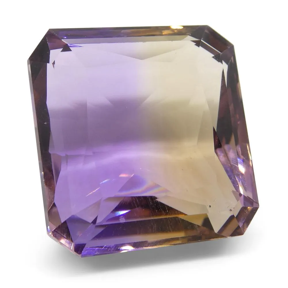 43.02 ct Square Ametrine, 100% Natural Very Rare Single Source Gem from Bolivia