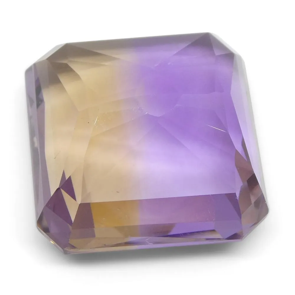 43.02 ct Square Ametrine, 100% Natural Very Rare Single Source Gem from Bolivia
