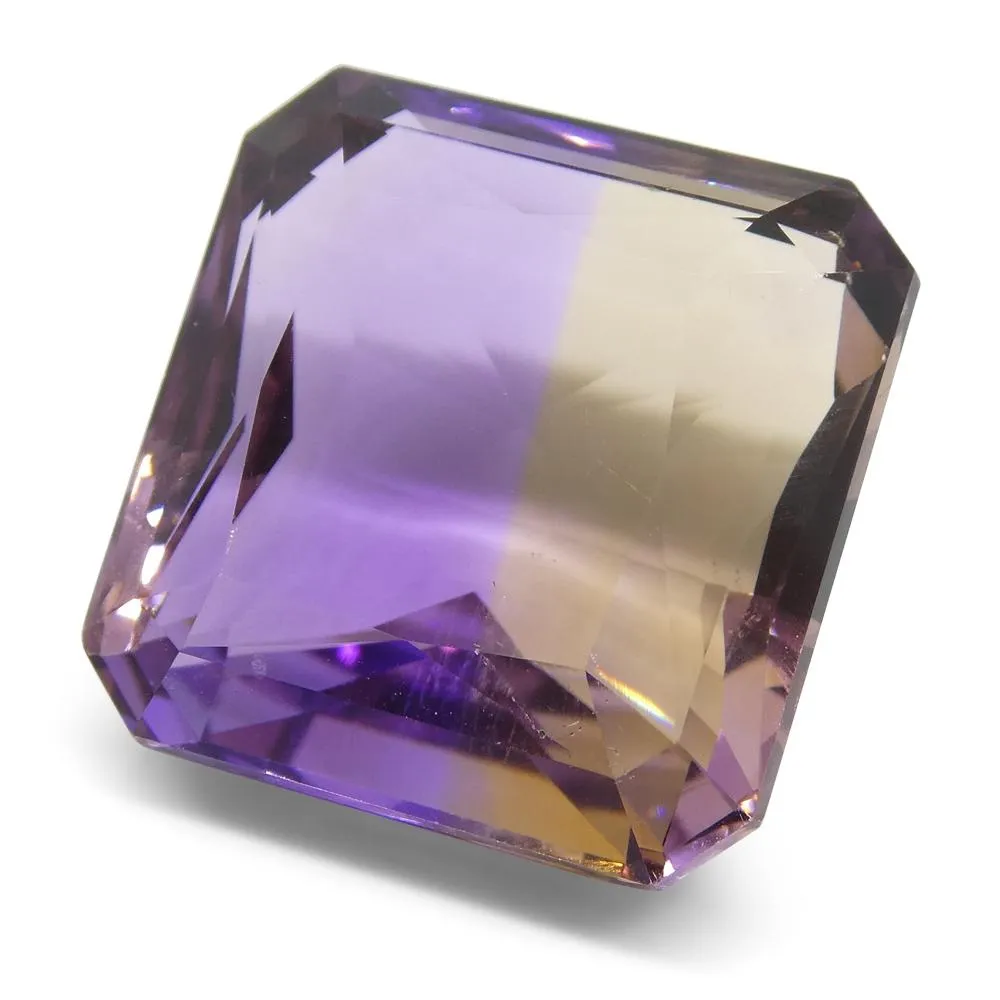 43.02 ct Square Ametrine, 100% Natural Very Rare Single Source Gem from Bolivia