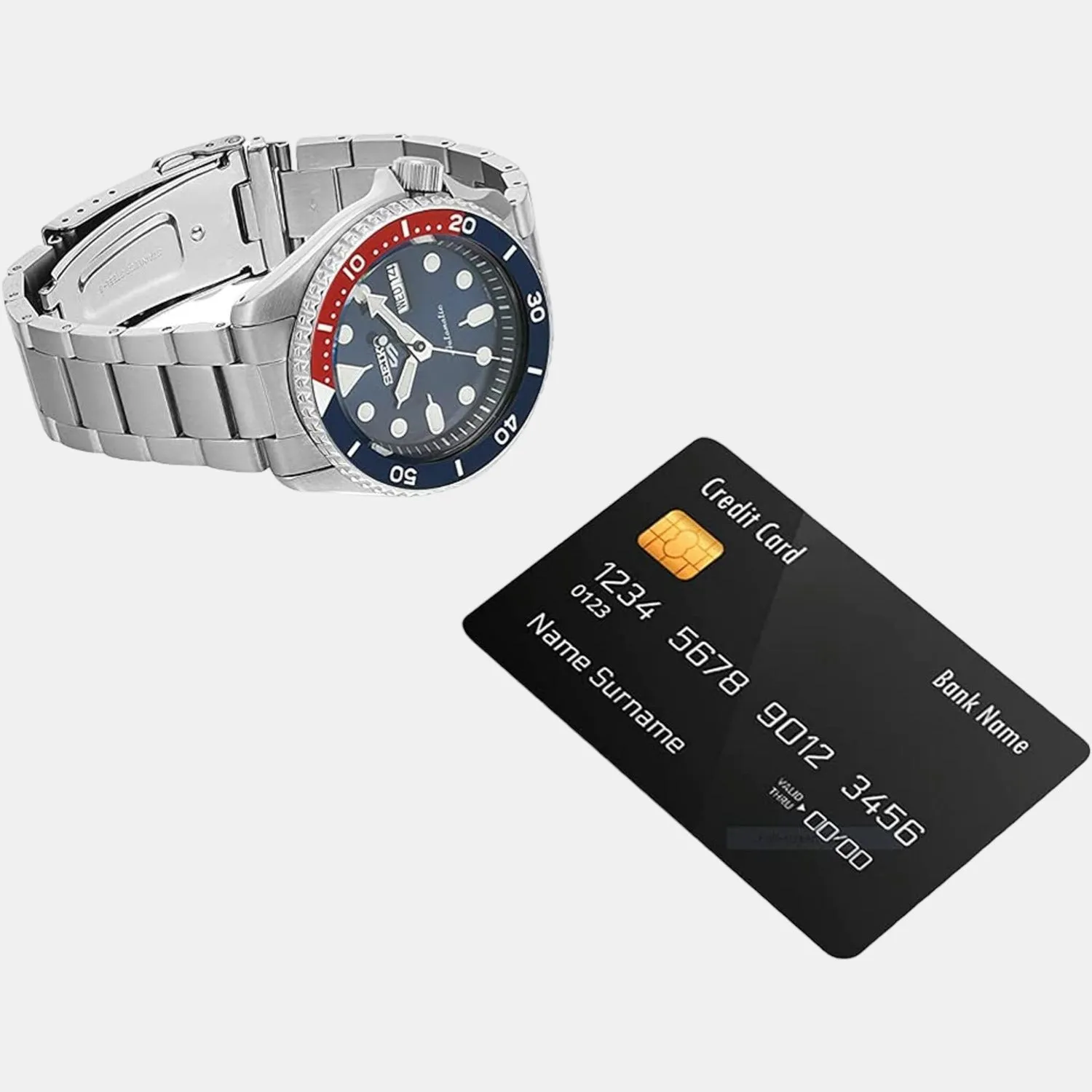 5 Sports Men Automatic Blue Dial Analog Stainless Steel Watch SRPD53K1