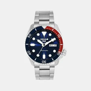 5 Sports Men Automatic Blue Dial Analog Stainless Steel Watch SRPD53K1